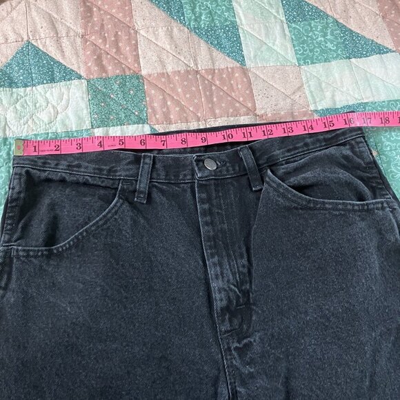 Vintage Rustler Jeans Mens 34x30 Black Straight Leg Classic Dad Denim 90s - Picture 7 of 9
